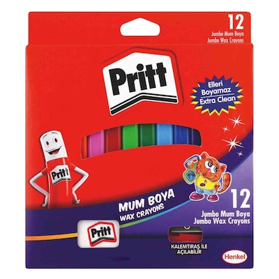 Pritt Colour Wax Crayons 12s