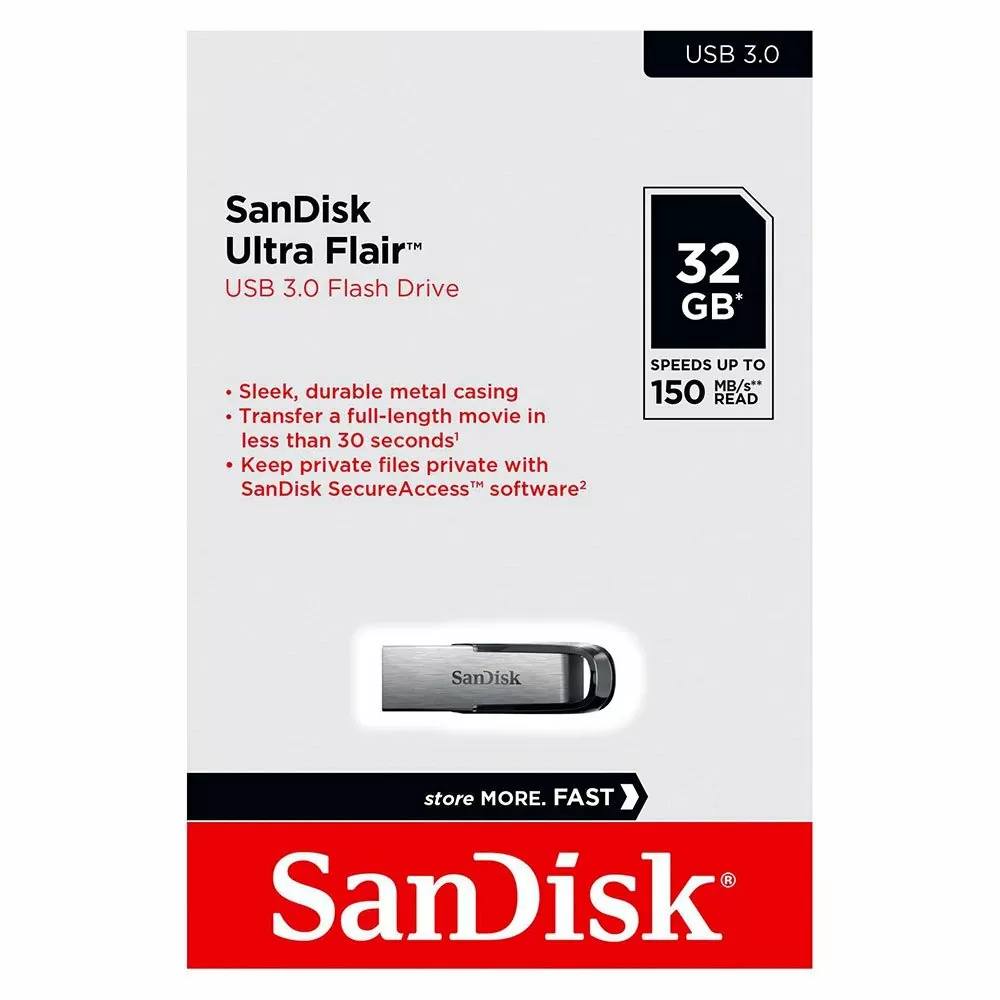 SanDisk Ultra Flair 32GB USB 3.0 Flash Drive