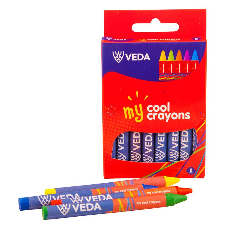 Veda Colour Crayons 12s