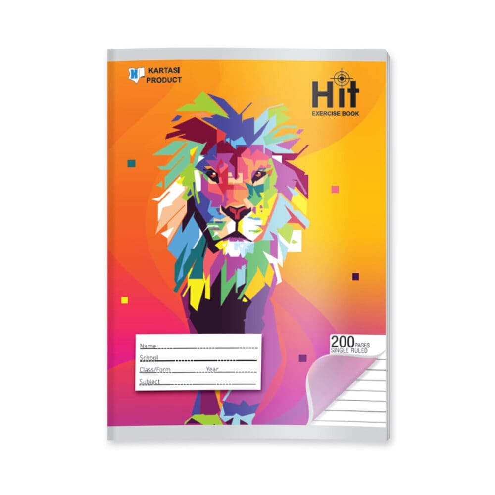 Kartasi HIT A4 Single Ruled Exercise Book 200 Pages - duodesk