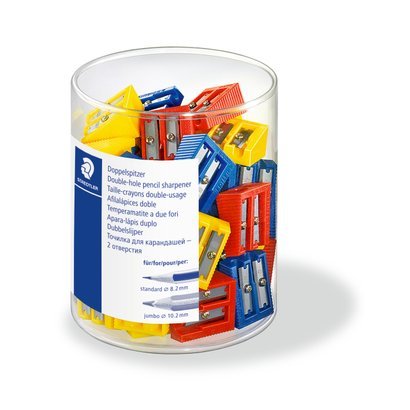 Staedtler 510 60 Double - Hole Plastic Sharpener 50s - duodesk