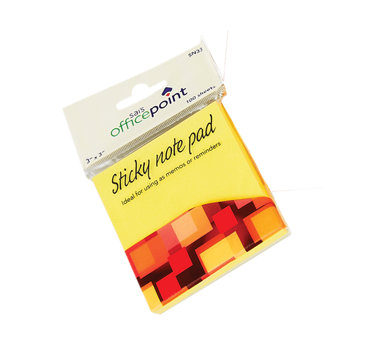 Officepoint 3″ × 3″ Sticky Notes Assorted (100 sheets)