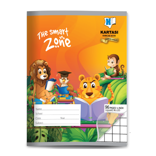 Kartasi A5 1/2 Inch Square Ruled Exercise Book 96 Pages