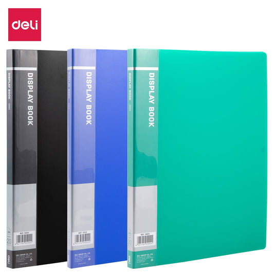 Deli E5002 A4 Display Book (20 pockets) - duodesk