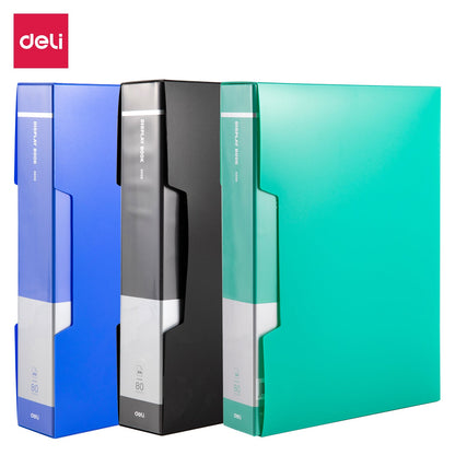 Deli E5006 A4 Display Book (80 pockets) - duodesk