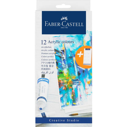 Faber - Castell Acrylic Colour 12s x 9ml - duodesk