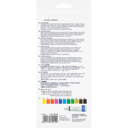 Faber - Castell Acrylic Colour 12s x 9ml - duodesk