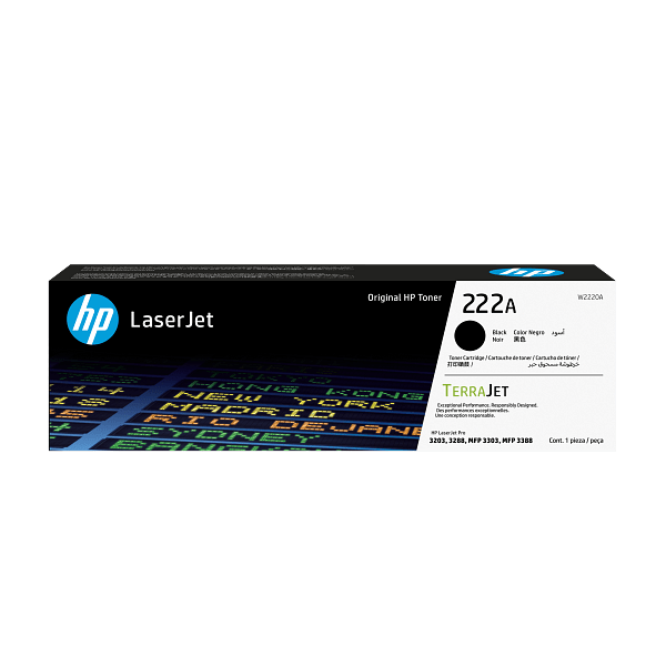 HP 222A Black Original LaserJet Toner Cartridge - duodesk