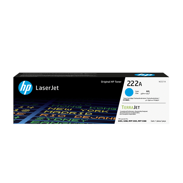 HP 222A Cyan Original LaserJet Toner Cartridge - duodesk