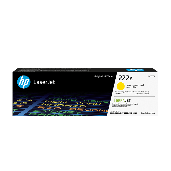 HP 222A Yellow Original LaserJet Toner Cartridge - duodesk