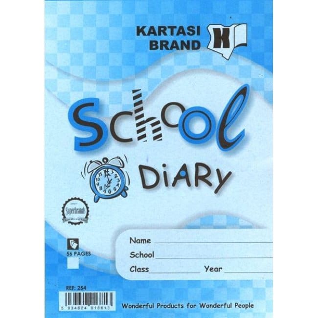 Kartasi A5 School Diary 56 Pages - duodesk