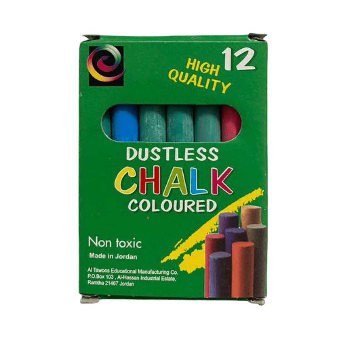 Omega Colored Dustless Chalks 12s - duodesk