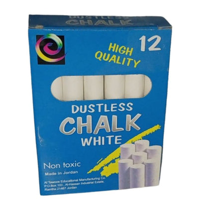 Omega White Dustless Chalks 12s - duodesk