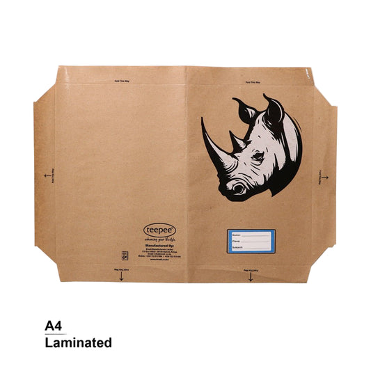 TeePee Brown Book Cover A5 laminated - duodesk