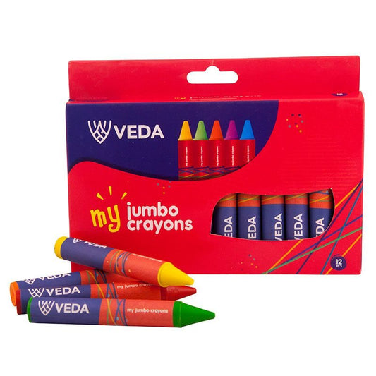 Veda Colour Jumbo Crayons 12s - duodesk